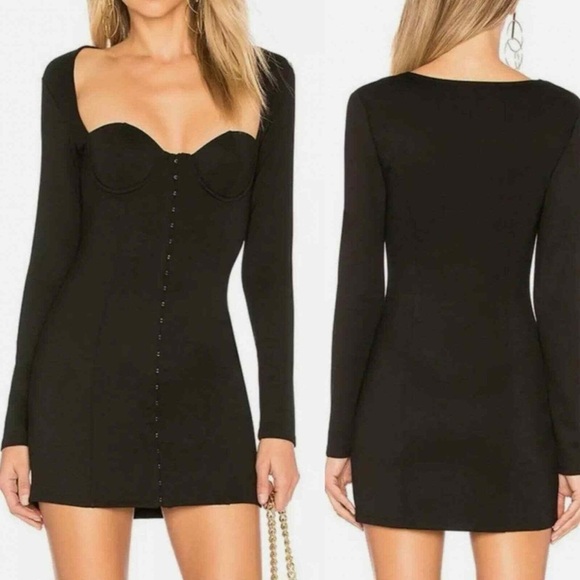 NBD Robbie Black Long Sleeve Mini Dress Size XXS RETAIL $158 - Picture 1 of 5